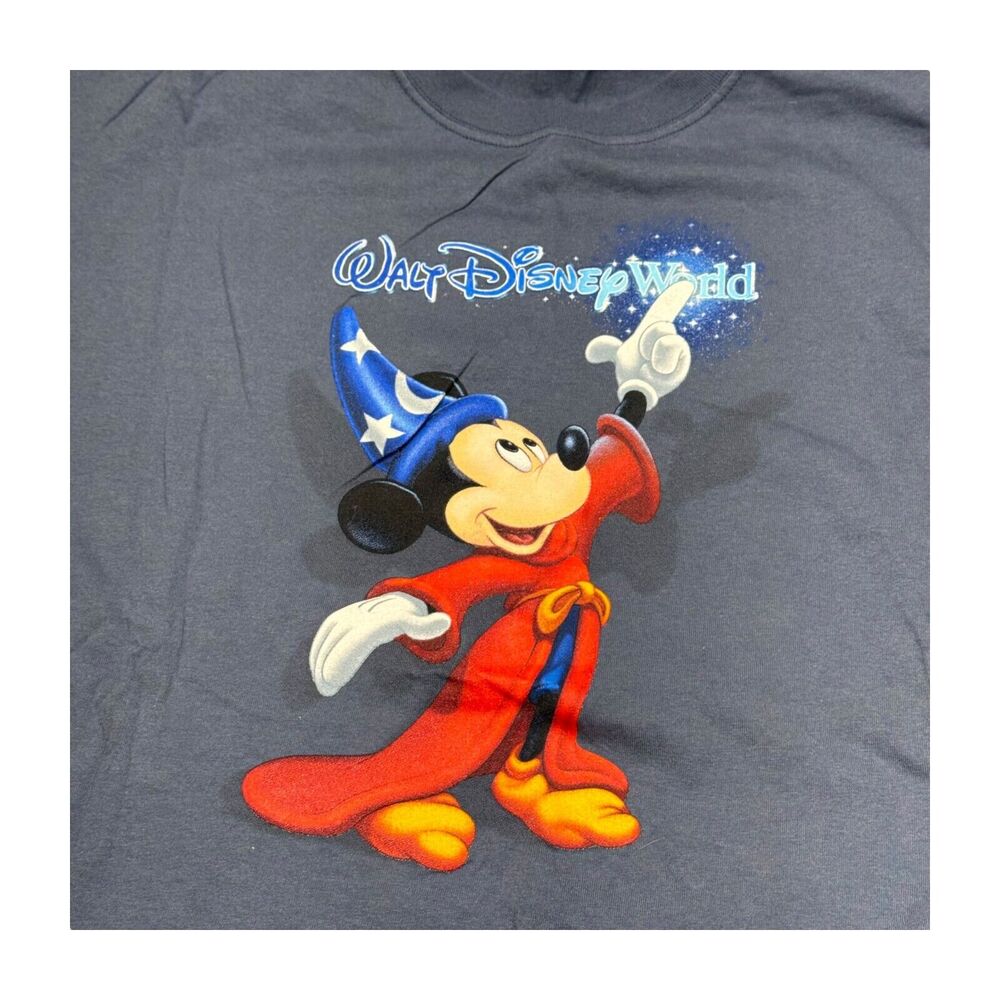 Walt Disney World T-Shirt Men's 2X Blue 100% Cotton Graphic Print Short Sleeve - Picture 7 of 8